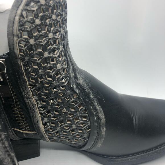Corral Womens Distressed Cutout Shortie Zipper Boots Size US 11 - Picture 5 of 12